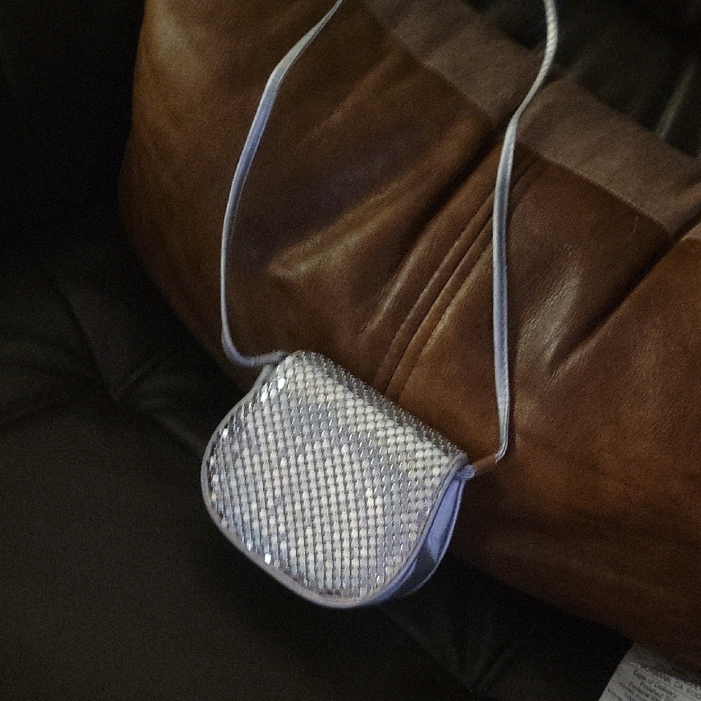 Glamorous Silver Mini Bag with Shimmering Finish